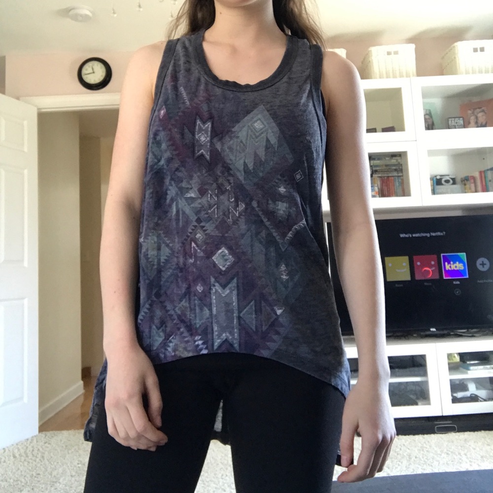 Heathered bohemian racetrack summer tank